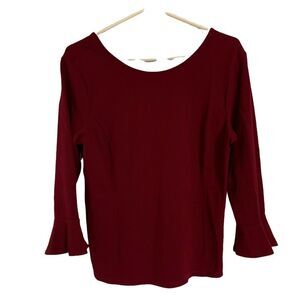 𝅺Talbots Maroon / Burgundy Long Sleeve‎ Tunic - Medium